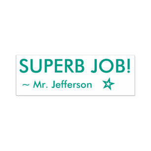Tampon Auto-encreur "SUPER JOB !" Grading Rubber Stamp