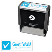 Tampon Auto-encreur "Super travail !" Timbre en caoutchouc de marquage (En situation)