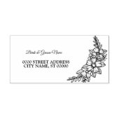 Tampon Auto-encreur Superbe Frame Floral Party Adresse élégante (Design)