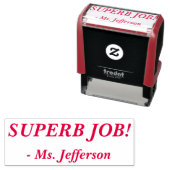 Tampon Auto-encreur "SUPERBE TRAVAIL !" Classement du tampon en caoutc (En situation)