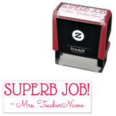 Tampon Auto-encreur "SUPERBE TRAVAIL !" Remerciements Timbre en caoutc (En situation)