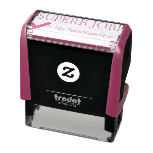 Tampon Auto-encreur "SUPERBE TRAVAIL !" Timbre en caoutchouc Tutor