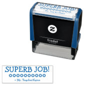 Tampon Auto-encreur "SUPERBE TRAVAIL !" Timbre en caoutchouc Tutor (En situation)