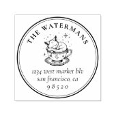 Tampon Auto-encreur Sweet Sleeping Magique Baby Fox Nom et adresse (Design)