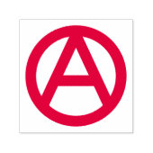 Tampon Auto-encreur Symbole anarchiste rouge (Design)
