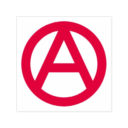 Tampon Auto-encreur Symbole anarchiste rouge (Design)