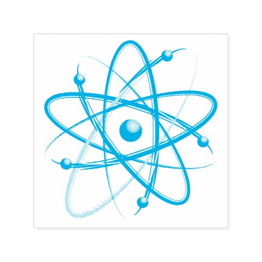 Tampon Auto-encreur Symbole d'Atom | Règles scientifiques (Design)