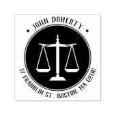 Tampon Auto-encreur SYMBOLE ÉCHELON DE JUSTICE | Adresse ronde (Design)