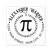 Tampon Auto-encreur Symbole mathématique Pi Lettre grecque Nom Adresse (Design)