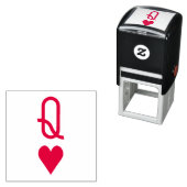 Tampon Auto-encreur Symbole rouge de la Saint-Valentin (En situation)