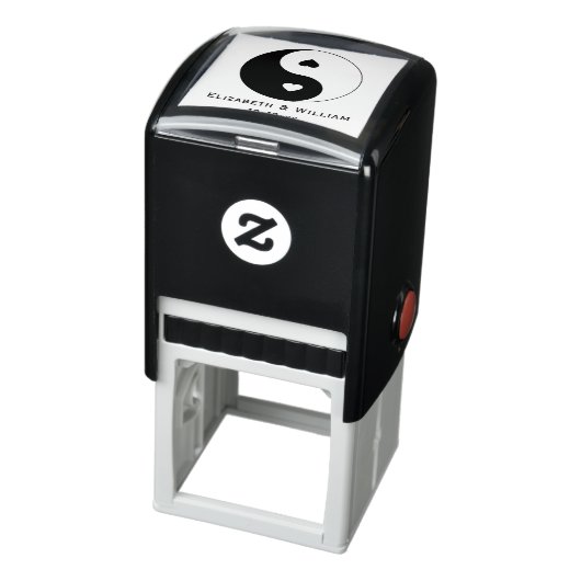 Tampon Auto-encreur Symbole Yin Yang avec les Coeurs Amour Couple Mari (Produit)