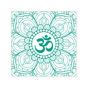 Tampon Auto-encreur Symbole Yoga Lotus Mandala Om Namaste