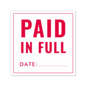 Tampon Auto-encreur Tampon auto-encreur rouge Payé intégralement (Design)