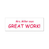 Tampon Auto-encreur Tampon de notation enseignant grand travail (Design)