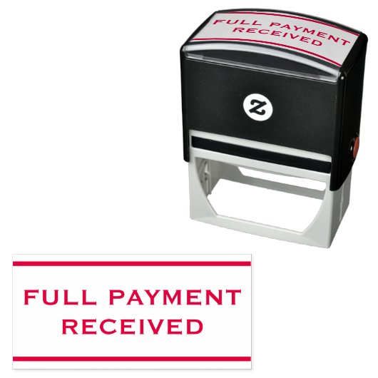 Tampon Auto-encreur Tampon en caoutchouc de base "PAIEMENT COMPLET REÇ (En situation)