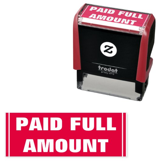 Tampon Auto-encreur Tampon en caoutchouc de base "PAIEMENT ENTIER" (En situation)