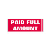 Tampon Auto-encreur Tampon en caoutchouc de base "PAIEMENT ENTIER" (Design)