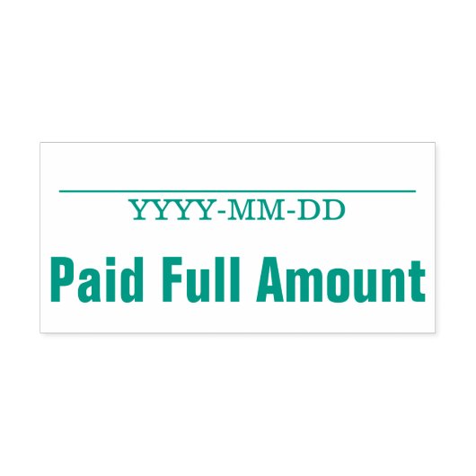 Tampon Auto-encreur Tampon en caoutchouc minimal "payé en totalité" (Design)