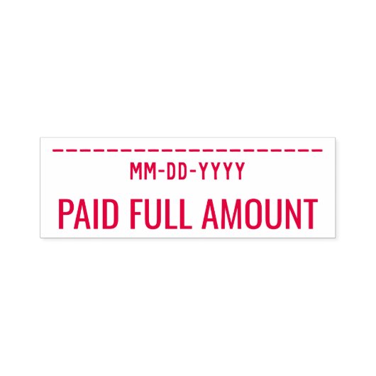 Tampon Auto-encreur Tampon en caoutchouc "PAIÉ À PLEIN MONTANT" (Design)