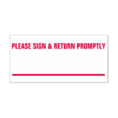 Tampon Auto-encreur Tampon en caoutchouc "S'IL VOUS PLAÎT SIGNER ET RE (Design)