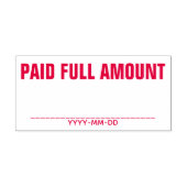Tampon Auto-encreur Tampon en caoutchouc simple "PAIÉ À PLEIN MONTANT" (Design)