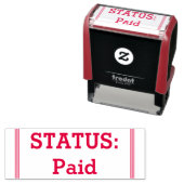 Tampon Auto-encreur Tampon en caoutchouc "STATUT : payé" (En situation)