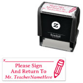 Tampon Auto-encreur Tampon en caoutchouc "Veuillez signer et retourner (En situation)