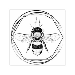 Tampon Auto-encreur Tatouage de soins de peau de rucher d'abeille Art