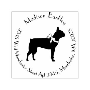 Tampon Auto-encreur Tchiot de chien Terrier de Boston