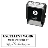 Tampon Auto-encreur Teacher name personalized excellent work grading (En situation)