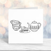 Tampon Auto-encreur Teapot, Teapup et Cake