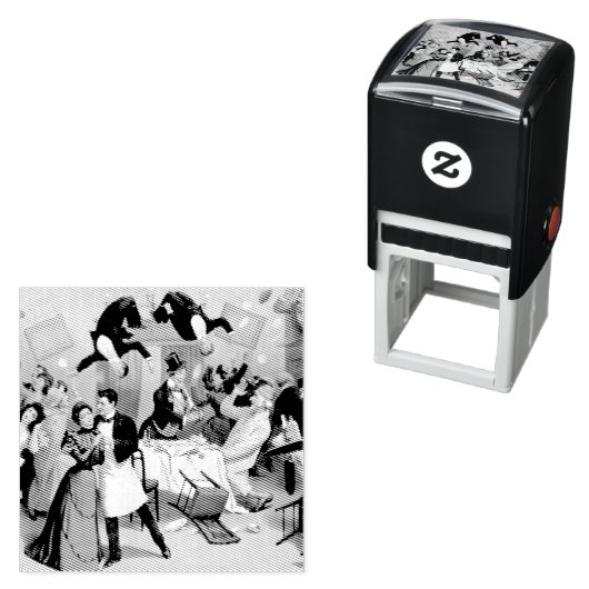 Tampon Auto-encreur TEE Restaurant Shenanigans (En situation)