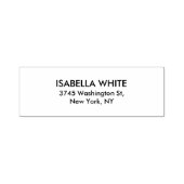 Tampon Auto-encreur Tendance Chic Fond Blanc Simple Élégant (Design)