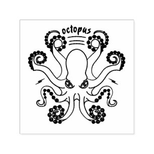 Tampon Auto-encreur Tentacules de céphalopodes octopus