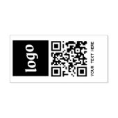 Tampon Auto-encreur Texte de code QR du logo simple (Design)