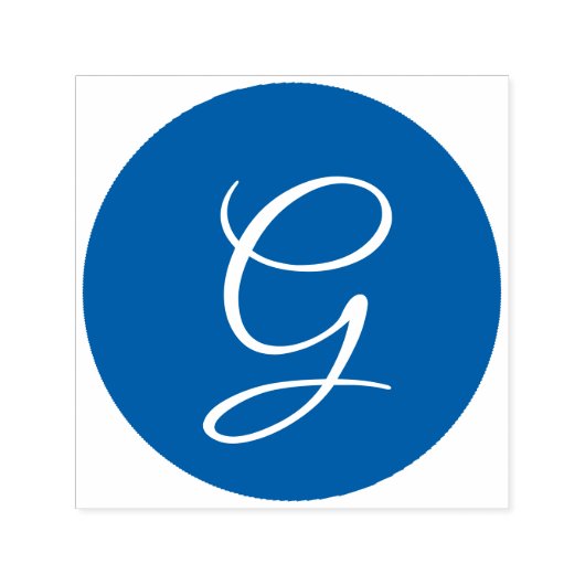 Tampon Auto-encreur Texte de la police de script de la lettre monogram (Design)