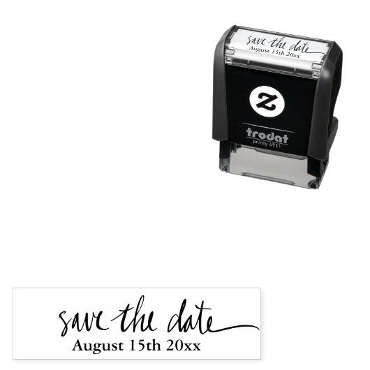 Tampon Auto-encreur Texte de script personnalisé ENREGISTRER LE tampon (En situation)