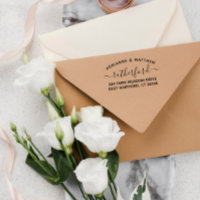 Texte et script courbé Charming Adresse de retour