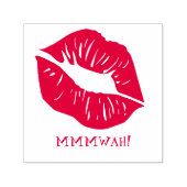 Tampon Auto-encreur Texte personnalisé des lèvres rouges (Design)