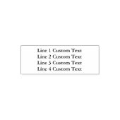 Tampon Auto-encreur Texte personnalisé traditionnel 4 lignes de série (Design)