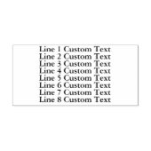 Tampon Auto-encreur Texte personnalisé traditionnel 8 lignes de série (Design)