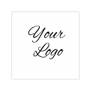 Tampon Auto-encreur texte simple minimal ajoutez votre logo/conception