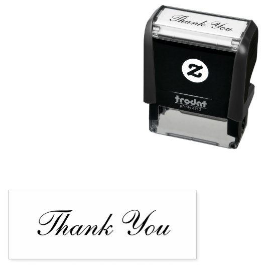 Tampon Auto-encreur Thank You Elegant Cursive Script Text Template (En situation)