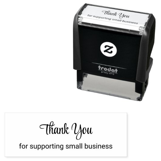 Tampon Auto-encreur Thank You for Supporting Small Business Template (En situation)
