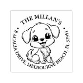 Tampon Auto-encreur thème amoureux des chiens fou (Design)