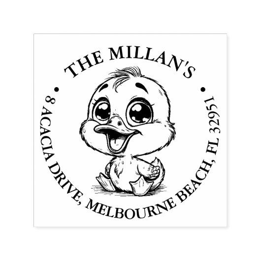 Tampon Auto-encreur Thème Baby Happy Duck (Design)