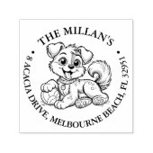 Tampon Auto-encreur Thème d'amoureux du chiot (Design)