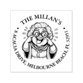 Tampon Auto-encreur Thème de grand-mère fou (Design)