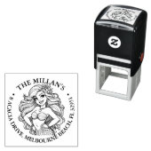 Tampon Auto-encreur Thème de la mignonne Fête de sirène (En situation)