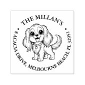 Tampon Auto-encreur thème de l'amant souriant chien (Design)